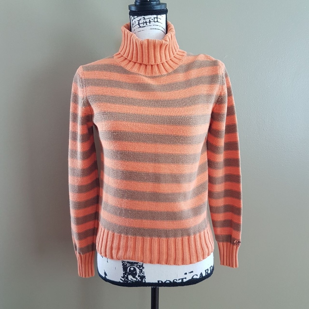 Semir Women's Striped Orange Sweater size M